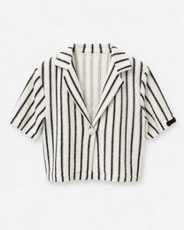 Stripes/Beige Cropped Top
