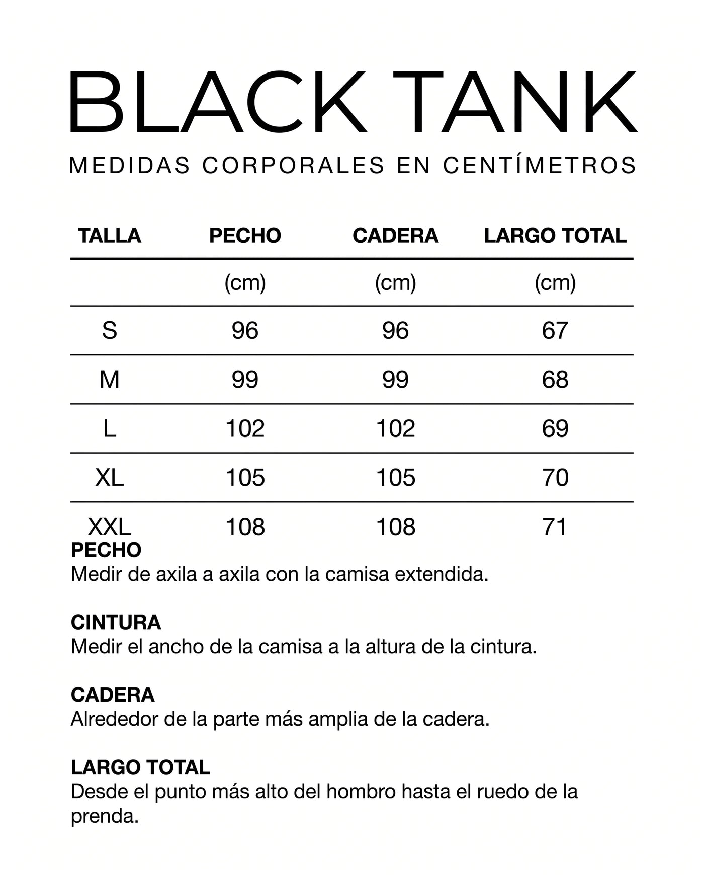 Guía de tallas