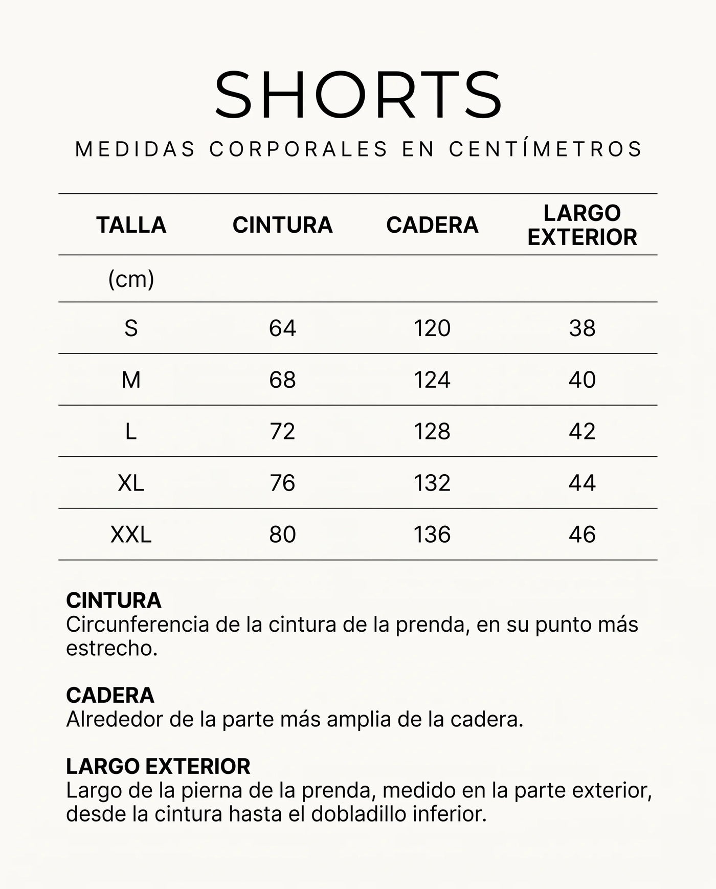 Guía de tallas