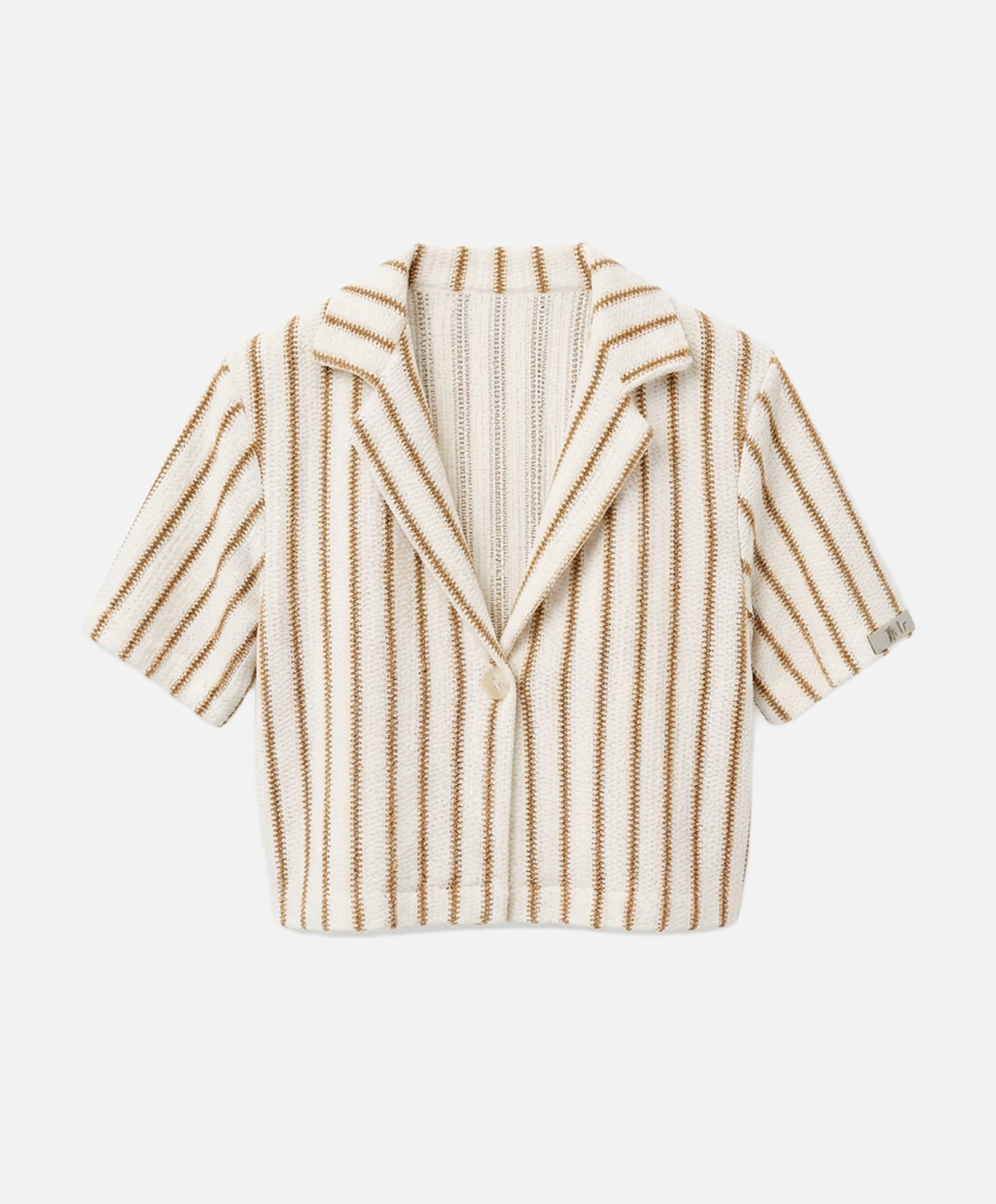 Stripes/Beige Cropped Top